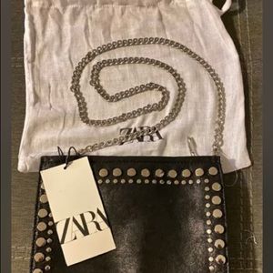 Zara Metal Studded Crossbody Bag - 6085/710 - man made